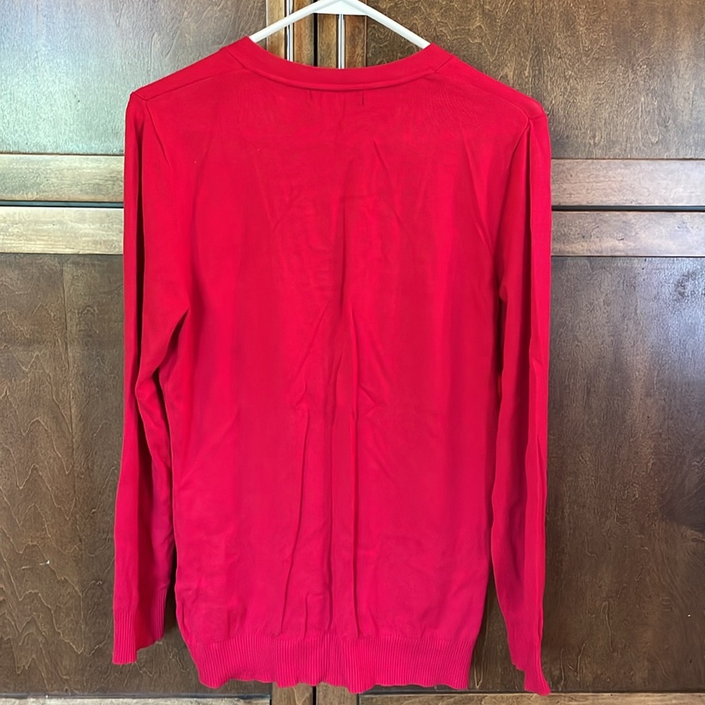 Dalia Women's Red and Black Cardigan Set - Picture 5 of 7